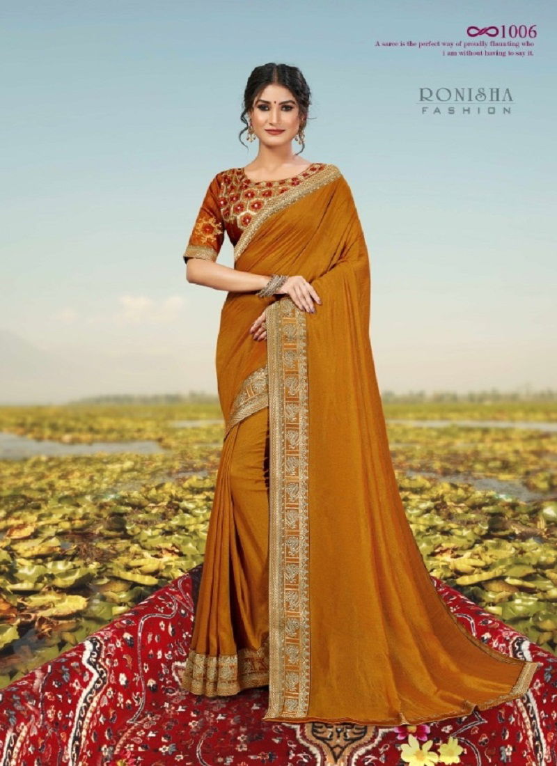 Ronisha Misba  Latest Fancy Designer Festive Wear Saree Collection